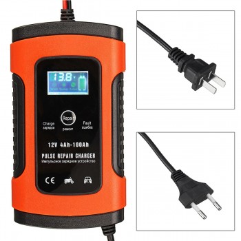 12V 5A 4-100Ah Auto Car Intelligent Battery Charger Jump Starter LCD Intelligent 100-240V 100AH Pulse Repair Type