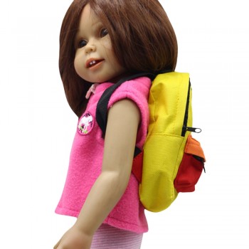 Baby Doll Cool Fashion Double Straps Backpack Schoolbag For 18 inch Our Generation American Girl Doll Dropshipping ye11.20