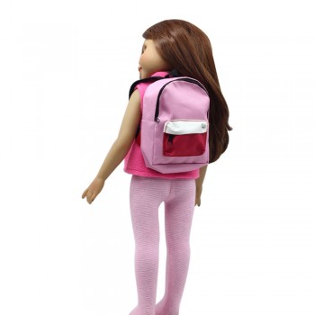 Baby Doll Cool Fashion Double Straps Backpack Schoolbag For 18 inch Our Generation American Girl Doll Dropshipping ye11.20