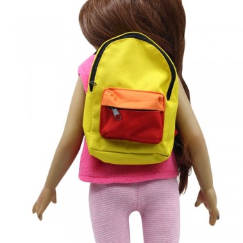 Baby Doll Cool Fashion Double Straps Backpack Schoolbag For 18 inch Our Generation American Girl Doll Dropshipping ye11.20