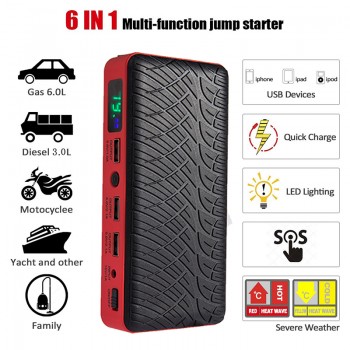 JKCOVER 26000mAh Emergency Car Battery Jump Starter 12v Portable Power Bank Car Booster Start Device for Auto