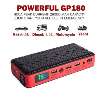 JKCOVER 26000mAh Emergency Car Battery Jump Starter 12v Portable Power Bank Car Booster Start Device for Auto