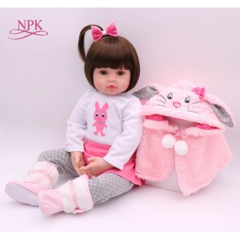 NPK 47CM Silicone Reborn Super Baby Lifelike Toddler Baby Bonecas Kid Doll Bebe Reborn Brinquedos Reborn Toys For Kids Gifts