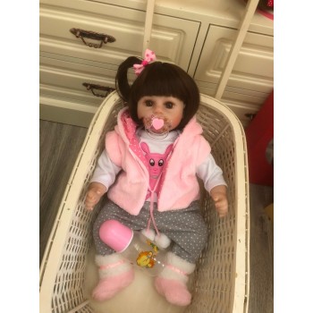 NPK 47CM Silicone Reborn Super Baby Lifelike Toddler Baby Bonecas Kid Doll Bebe Reborn Brinquedos Reborn Toys For Kids Gifts