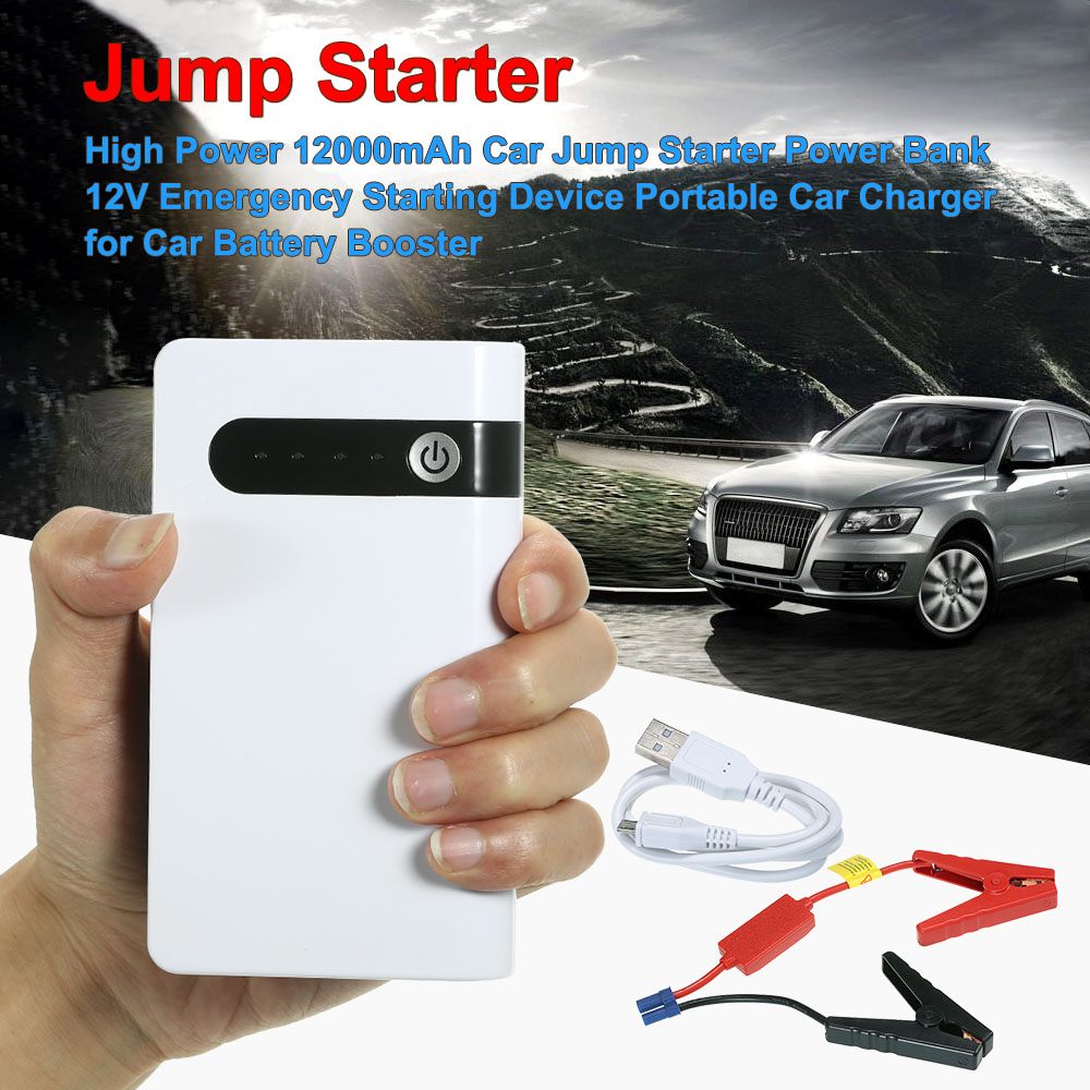 Car Jump Starter High Power 12000mAh Power Bank 12V Emergency Starting Device Portable Car Charger for Car Battery Booster