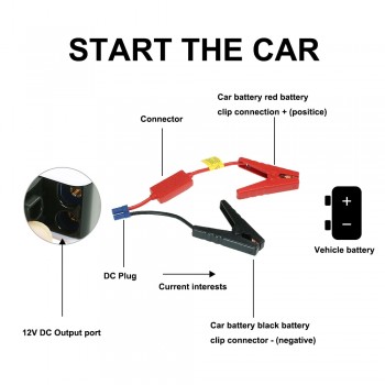 Car Jump Starter High Power 12000mAh Power Bank 12V Emergency Starting Device Portable Car Charger for Car Battery Booster