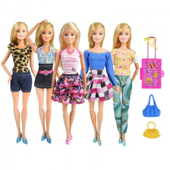 New High Quality Fashion Doll Clothes Party Dress for Barbie Doll Accessories Casual Wear Childrens Products Girl Gift Toy