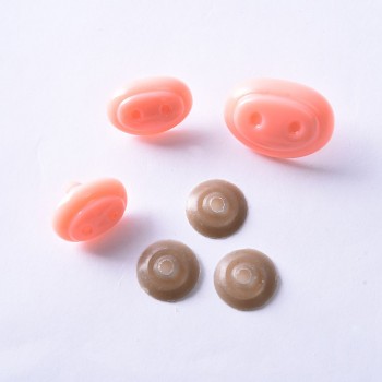 10pcs/bag Doll Making Pig Nose Safety Nose Plastic Nose Stuffed Toys Snap Animal Scrapbooking Puppet  Amigurumi Doll Accessories