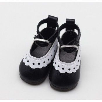 1 pair 5cm PU Leather Shoes For BJD Doll Fashion Mini Toy Lace Canvas Shoes 1/6  Doll for Russian Doll Accessories