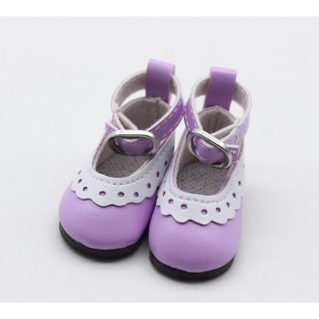 1 pair 5cm PU Leather Shoes For BJD Doll Fashion Mini Toy Lace Canvas Shoes 1/6  Doll for Russian Doll Accessories