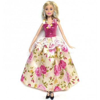 NK One Pcs Doll Princess Wedding Dress Noble Party Gown For Barbie Doll Accessories Handmake Outfit Best Gift For Girl Doll 0JJ