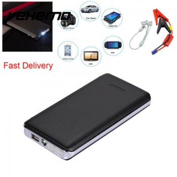 Vehemo 5V 2A Power Kit Black Power Bank Battery Charger Multi-Function Car Jump Starter Kit Supply SOS Car Battery Accessories