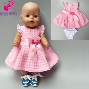 Doll ballet dress For 43cm  baby Dolls purple princess dancing dress for 18 inch girls doll dress clothes  dropshipping