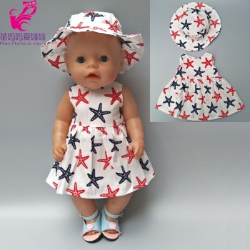 Doll Dress Fit For 43cm  baby Doll Reborn Babies Clothes And 18inch girl  Doll Clothes