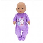 Warm Rabbit jumpsuits  Wear for 43cm Zapf Baby Born Doll clothes, Children best Birthday Gift