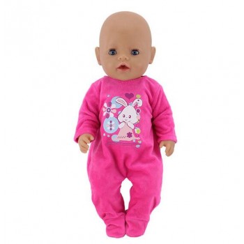 Warm Rabbit jumpsuits  Wear for 43cm Zapf Baby Born Doll clothes, Children best Birthday Gift