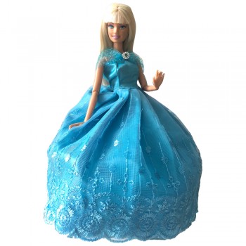 NK One Pcs Fashion Princess Wedding Dress Noble Party Gown For Barbie Doll Fashion Design Outfit Best Gift Accessories A2JJ