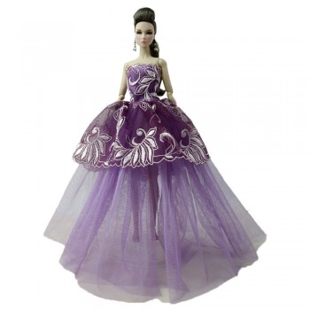 NK One Pcs Fashion Princess Wedding Dress Noble Party Gown For Barbie Doll Fashion Design Outfit Best Gift Accessories A2JJ