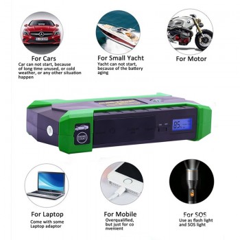 JKCOVER 800A Peak Current Car Jump Starter 18000mAh Phone Power Bank Multi-Function 12V Auto Battery Charger Pack Booster