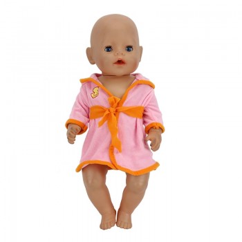 Bathrobe Fit For 43cm Zapf Baby Born Doll  17Inch Reborn Baby Clothes