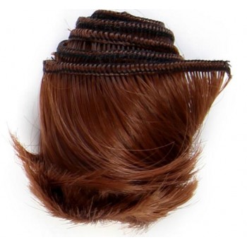 1piece 5cm black white brown  color straight doll hair for 1/3 1/4 BJD doll diy hair