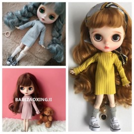 5 colors Hot Sale 30cm Colorful Blyth Long Sweater Clothes Fit( blyth,pullip,barbi,azone,kurhn,1/6 Doll) DC037