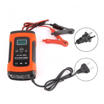Free postage Auto Car Intelligent Battery Charger DC 12V 5A Pulse Repair Truck Storage EU/ US Plug With LCD Display High Quality