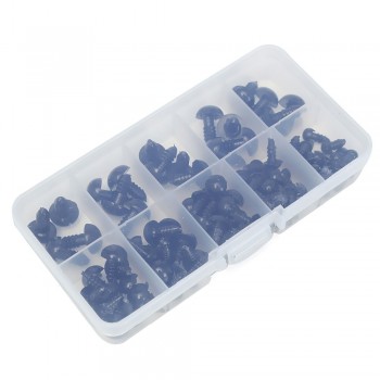 100pcs/box 6-12mm Black Plastic Safety Eyes For Teddy Bear Doll Animal Crafts Box Doll Cartoon Animal Puppet Crafts Wholesale