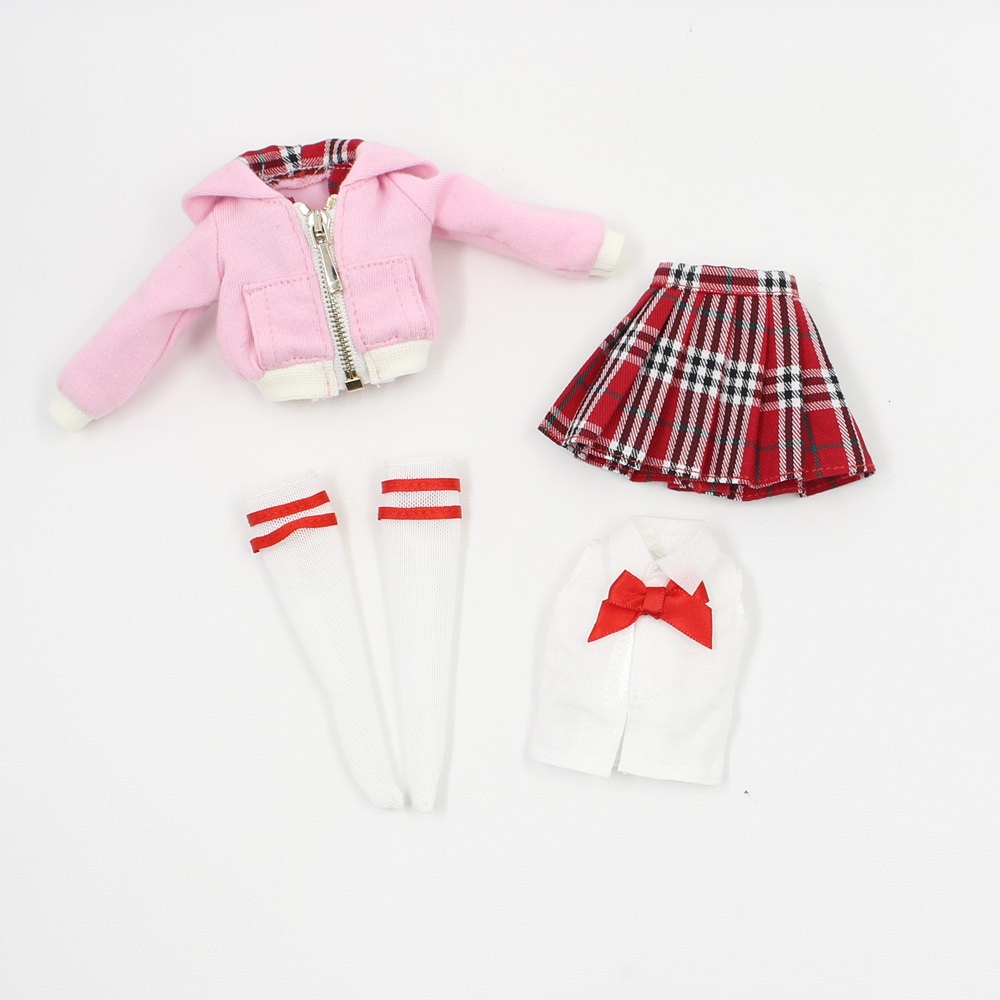 blyth clothes for pink and red uniform it suitable for 1/6 30cm ICY joint normal Azone body doll