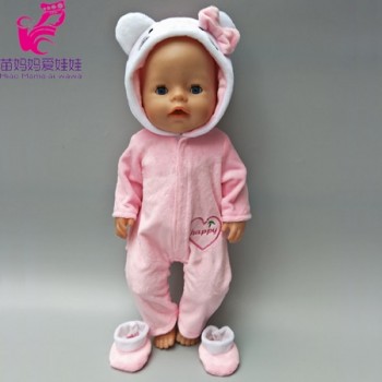 baby dolls clothes 43cm born Baby doll fur unicorn outfit set for 40cm reborn baby doll coat hoodie suit with for toy wear