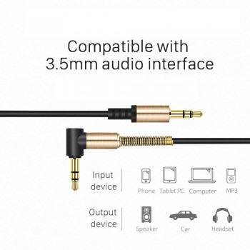 Rovtop 3.5MM Audio Cable Male-Male AUX Cable Headphone Beats Earphone Speaker Phone Car Stereo AUX Cord Spring Audio Cable Z2