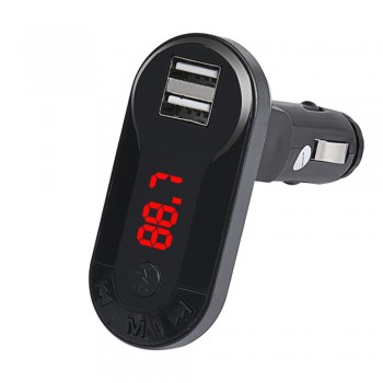 Car Auto Multifunction Wireless FM Transmitter MP3 Player Handsfree Car Kit USB TF SD Remote Vintage Radio H28