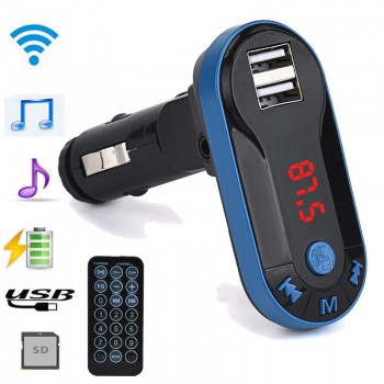 Car Auto Multifunction Wireless FM Transmitter MP3 Player Handsfree Car Kit USB TF SD Remote Vintage Radio H28
