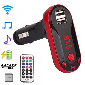 Car Auto Multifunction Wireless FM Transmitter MP3 Player Handsfree Car Kit USB TF SD Remote Vintage Radio H28