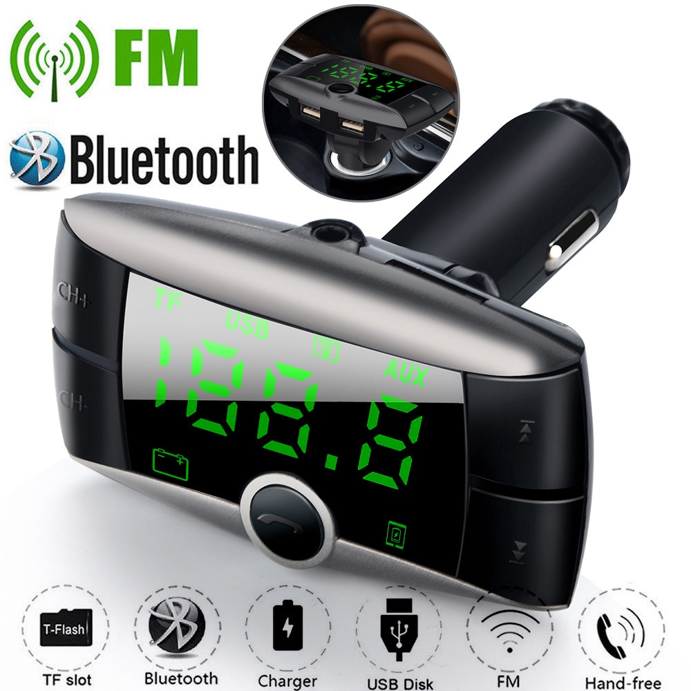 Car Mp3 Player 87.5-108MHz FM Wireless Bluetooth FM Transmitter Modulator Car Kit MP3 Player Dual USB Charger 18 Augt 24
