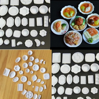 33PCS/Set Kitchen Mini Tableware Miniatures Cup Plate Dish Decor Toys for Doll Accessories Kids Girls Wholesale