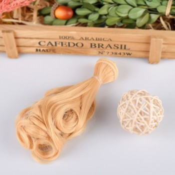 DIY Wave Wig Black Gold Blown Khaki Curly Wavy Hairpiece Per Wig Hot Pear Curly Hair For Dolls Accessories Christmas Toy