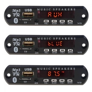DIY Car Speaker Module Bluetooth MP3 Wma Decoder Board DC 5V 12V Mp3 Dekoder Decodificador Support FM SD USB AUX Audio Player