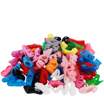10 Pairs Doll Shoes Fashion Cute Colorful Different Styles Assorted High Heels Clothes For Barbie Doll Accessories Baby Gift Toy