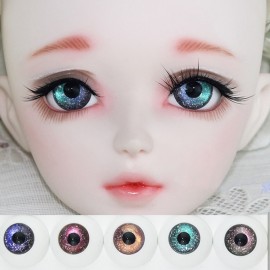 Starry Gradient Blackbird BJD Doll Eyes 12mm 14mm 16mm 18mm Eyeball Fantasy Starry 1/3 1/4 1/6 SD BJD Doll Accessories Eye Ball