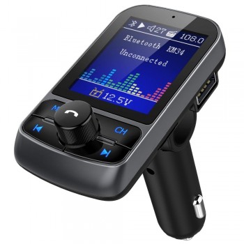 Bluetooth FM transmitter Aux Support 5EQ 1.8 LCD 2-USB Charger Car MP3 Player Bluetooth Handsfree Car Kit Support TF / SD Card