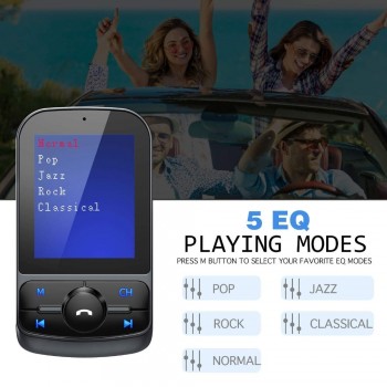 Bluetooth FM transmitter Aux Support 5EQ 1.8 LCD 2-USB Charger Car MP3 Player Bluetooth Handsfree Car Kit Support TF / SD Card