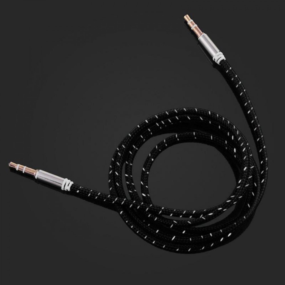 Nylon Braid AUX Cable 3.5mm jack Male to Male Car Aux Auxiliary Cord Jack Stereo Audio Cable for iPhone for iPod