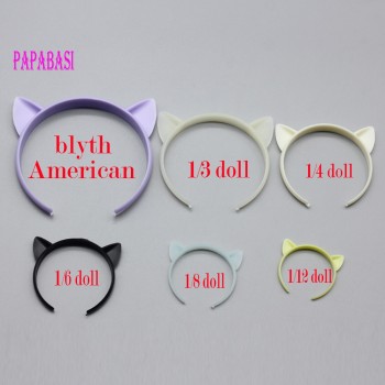 1pc Cute cat ear headbands dolls hair accessories for 18inch girl Blyth doll BJD 1/3 1/4 1/6 1/8 1/12 doll as for Barbie dolls