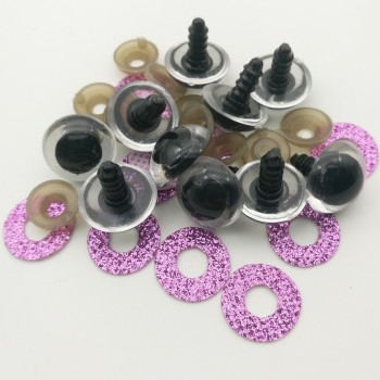 50pcs 18mm Shinning Color Plastic Doll eyes Safety eyes For Teddy Bear Stuffed Toys Snap Animal Scrapbooking Puppet Dolls Eye