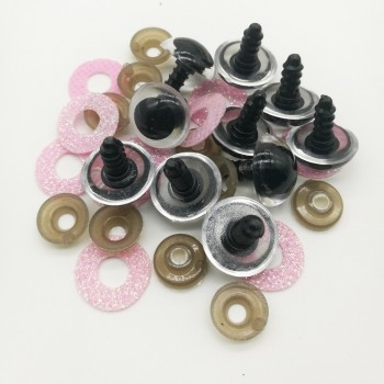 50pcs 18mm Shinning Color Plastic Doll eyes Safety eyes For Teddy Bear Stuffed Toys Snap Animal Scrapbooking Puppet Dolls Eye