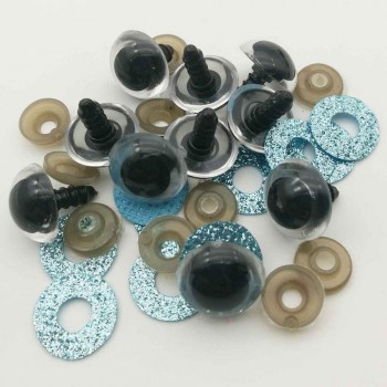 50pcs 18mm Shinning Color Plastic Doll eyes Safety eyes For Teddy Bear Stuffed Toys Snap Animal Scrapbooking Puppet Dolls Eye