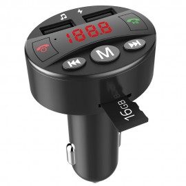 Car MP3 Player FM Transmitter Bluetooth Handsfree Car Kit Music Player FM Modulator 5V 2.1A Dual USB Support TF Card SD Card