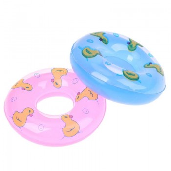 Mini Duck Print Inflatable Buoy Play Pink or Blue Toy for Baby Doll Accessories Gift Water Sport Pool Kiddie Funny Cute Pool