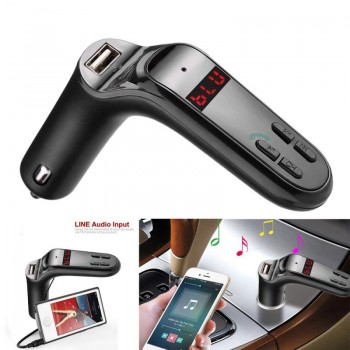 Car MP3 Player Bluetooth Car Kit Handsfree FM Transmitter Radio USB Charger amp; AUX  jul10